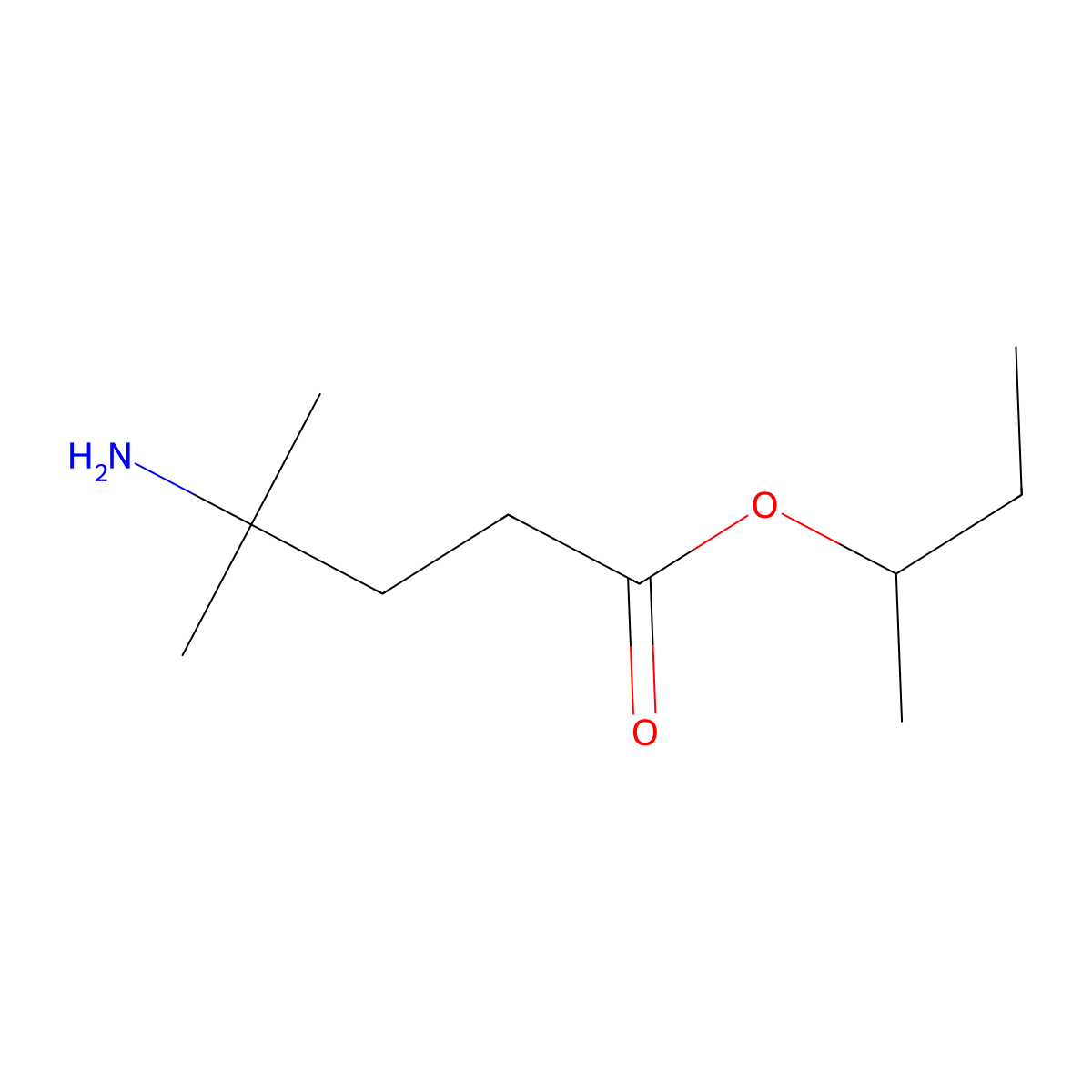 Butan-2-yl 4-amino-4-methylpentanoate molecular structure, CAS 1247520-64-4