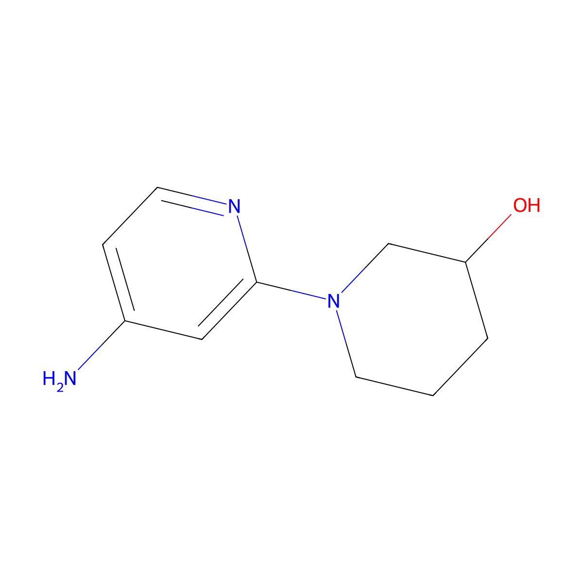 1-(4-Aminopyridin-2-yl)piperidin-3-ol molecular structure, CAS 1247521-45-4