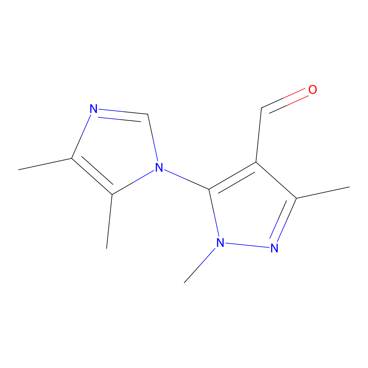 5-(4,5-Dimethyl-1h-imidazol-1-yl)-1,3-dimethyl-1h-pyrazole-4-carbaldehyde molecular structure, CAS 1247522-06-0