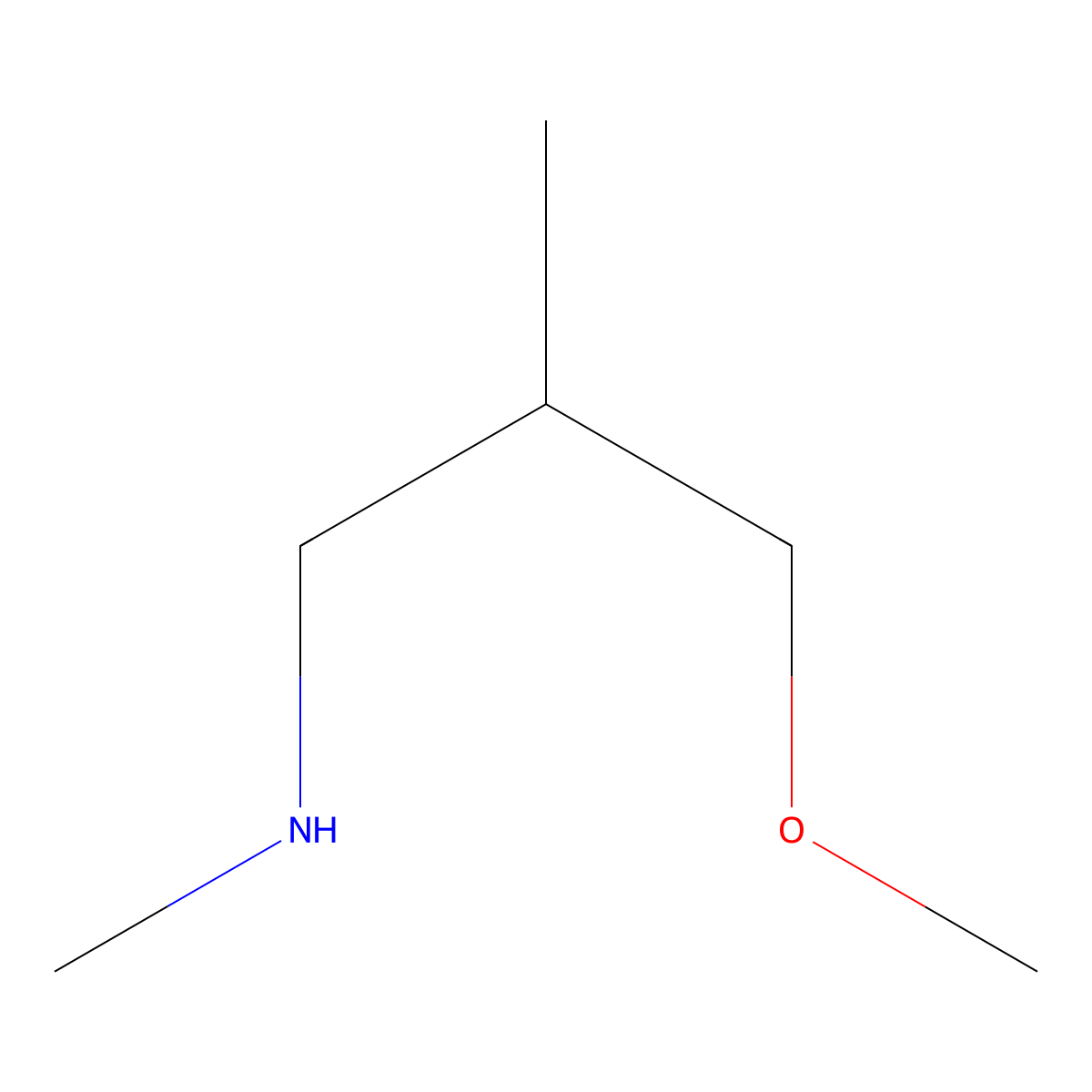 (3-Methoxy-2-methylpropyl)(methyl)amine molecular structure, CAS 1247523-63-2