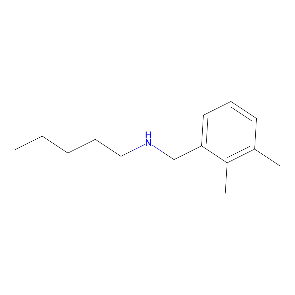 [(2,3-Dimethylphenyl)methyl](pentyl)amine molecular structure, CAS 1247523-73-4