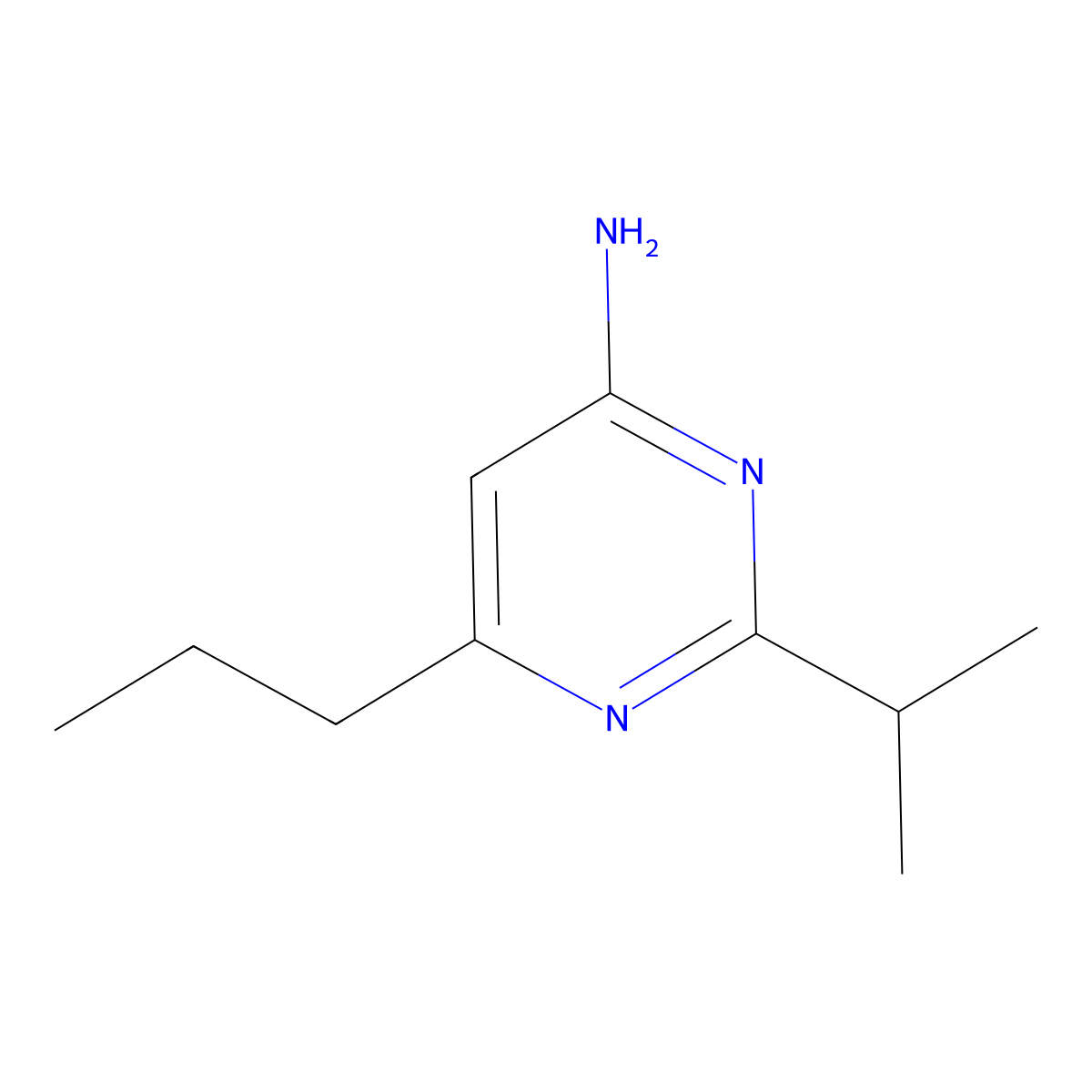 2-(Propan-2-yl)-6-(n-propyl)pyrimidin-4-amine molecular structure, CAS 1247531-44-7