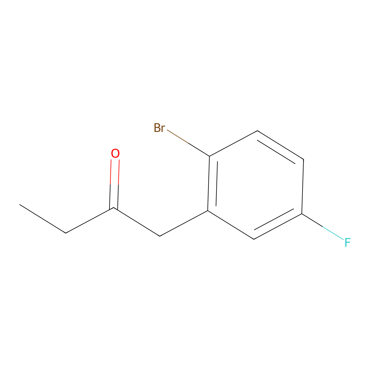 1-(2-Bromo-5-fluorophenyl)butan-2-one molecular structure, CAS 1247532-04-2