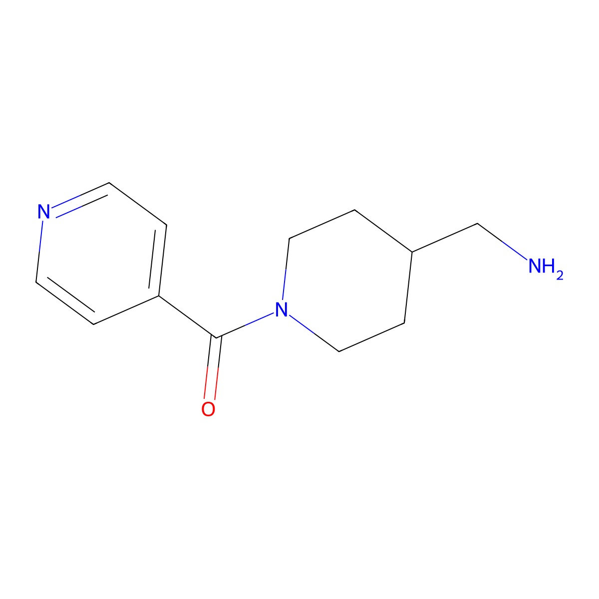 [(1-Isonicotinoylpiperidin-4-yl)methyl]amine molecular structure, CAS 1247536-10-2
