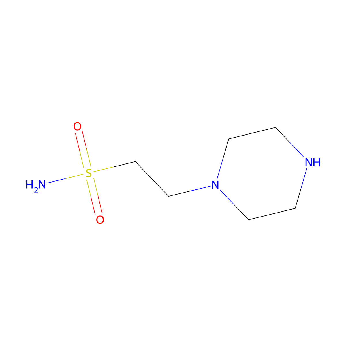 2-(Piperazin-1-yl)ethane-1-sulfonamide molecular structure, CAS 1247536-63-5