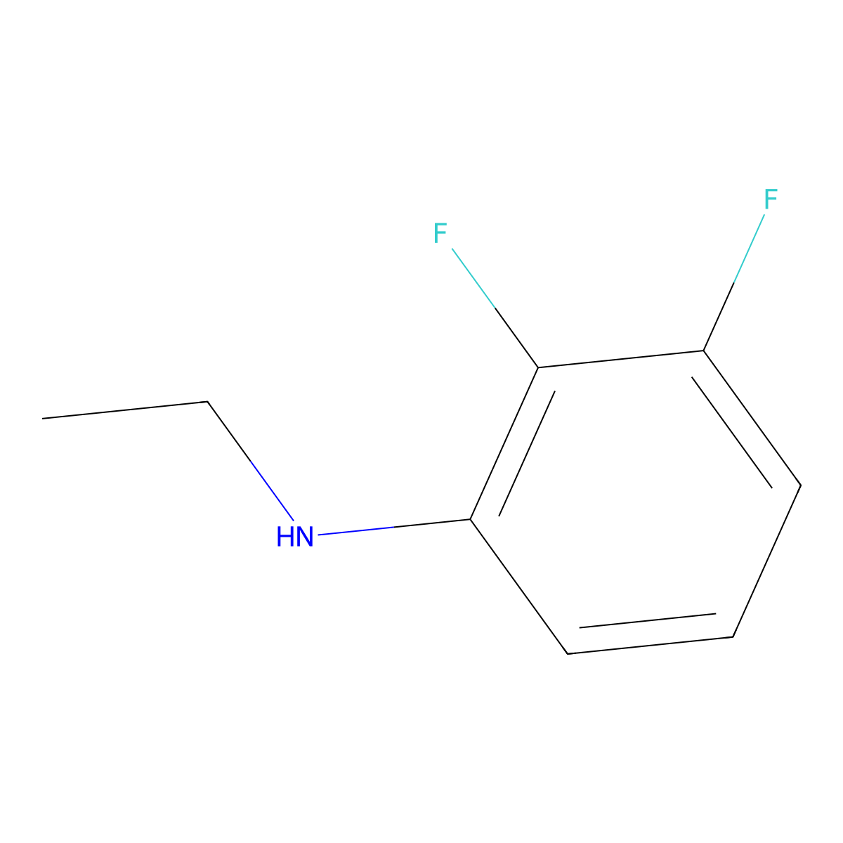 N-ethyl-2,3-difluoroaniline molecular structure, CAS 1247537-10-5