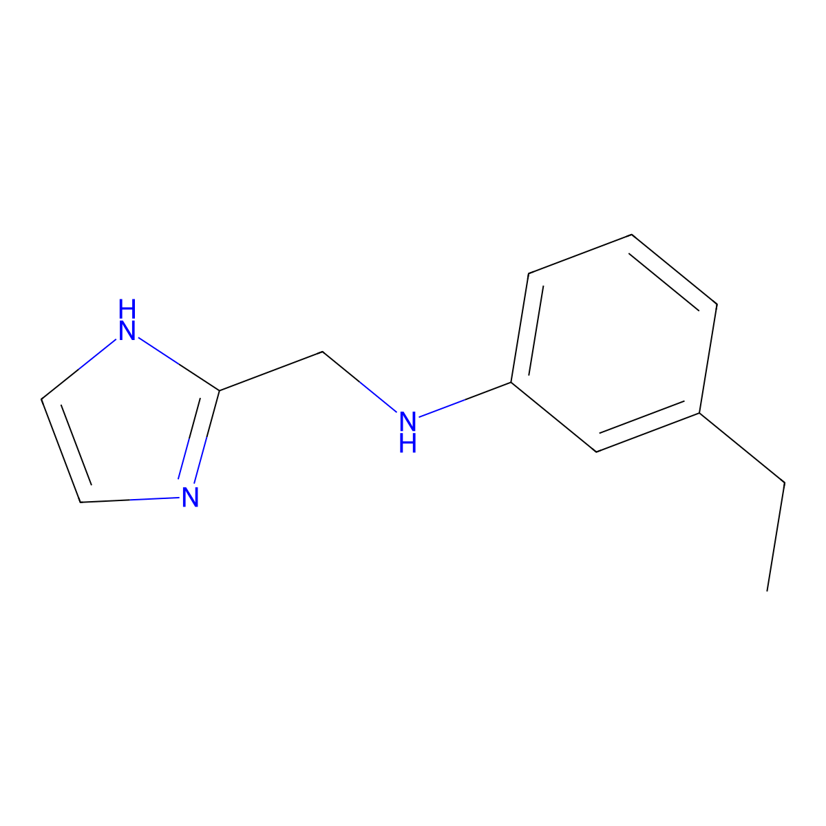 3-ethyl-N-[(1H-imidazol-2-yl)methyl]aniline molecular structure, CAS 1247538-91-5
