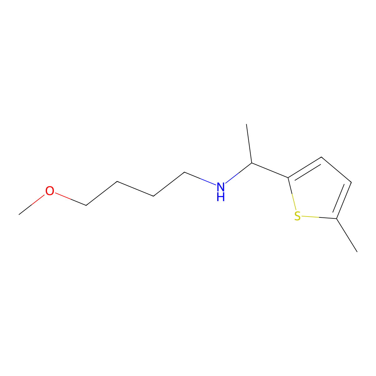 (4-Methoxybutyl)[1-(5-methylthiophen-2-yl)ethyl]amine molecular structure, CAS 1247539-10-1