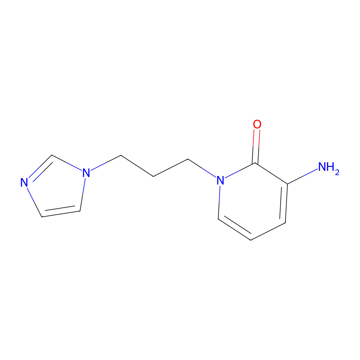 3-Amino-1-[3-(1h-imidazol-1-yl)propyl]-1,2-dihydropyridin-2-one molecular structure, CAS 1247542-56-8