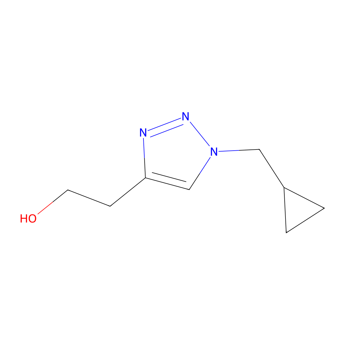 2-(1-(Cyclopropylmethyl)-1h-1,2,3-triazol-4-yl)ethan-1-ol molecular structure, CAS 1247542-71-7