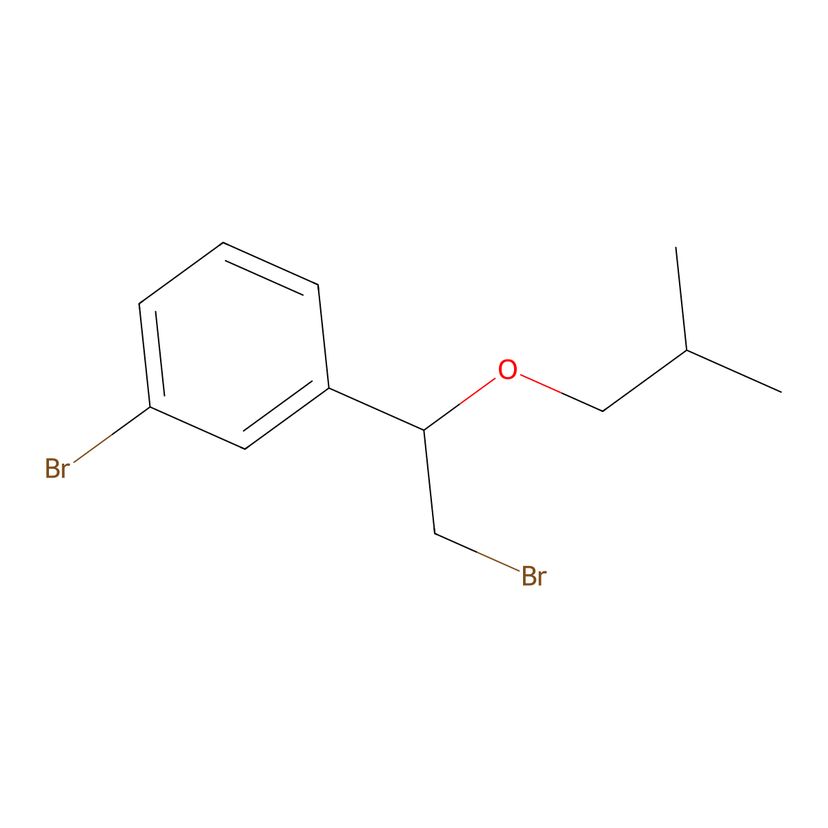 1-Bromo-3-(2-bromo-1-isobutoxyethyl)benzene molecular structure, CAS 1247546-81-1