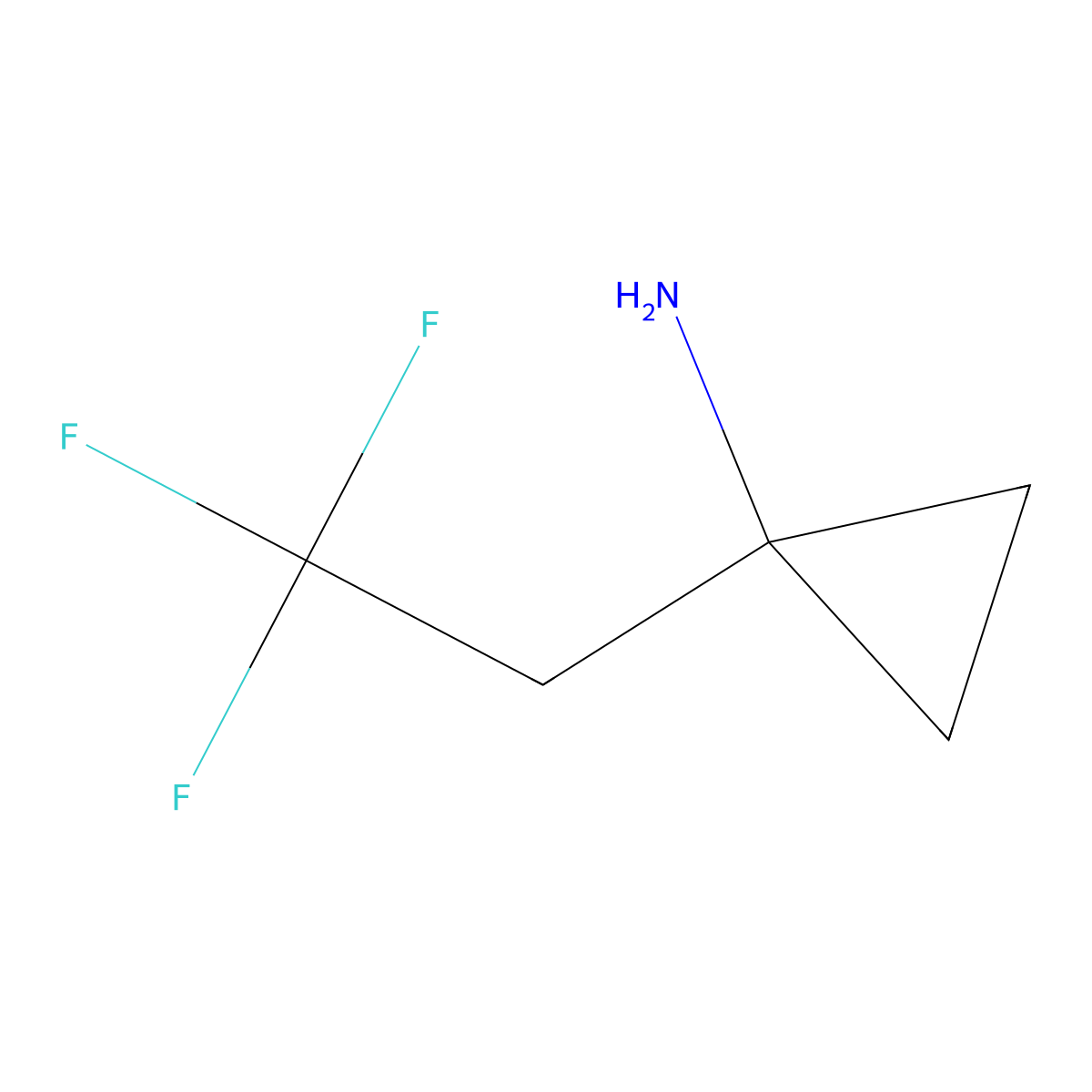 1-(2,2,2-Trifluoroethyl)cyclopropan-1-amine molecular structure, CAS 1247546-88-8