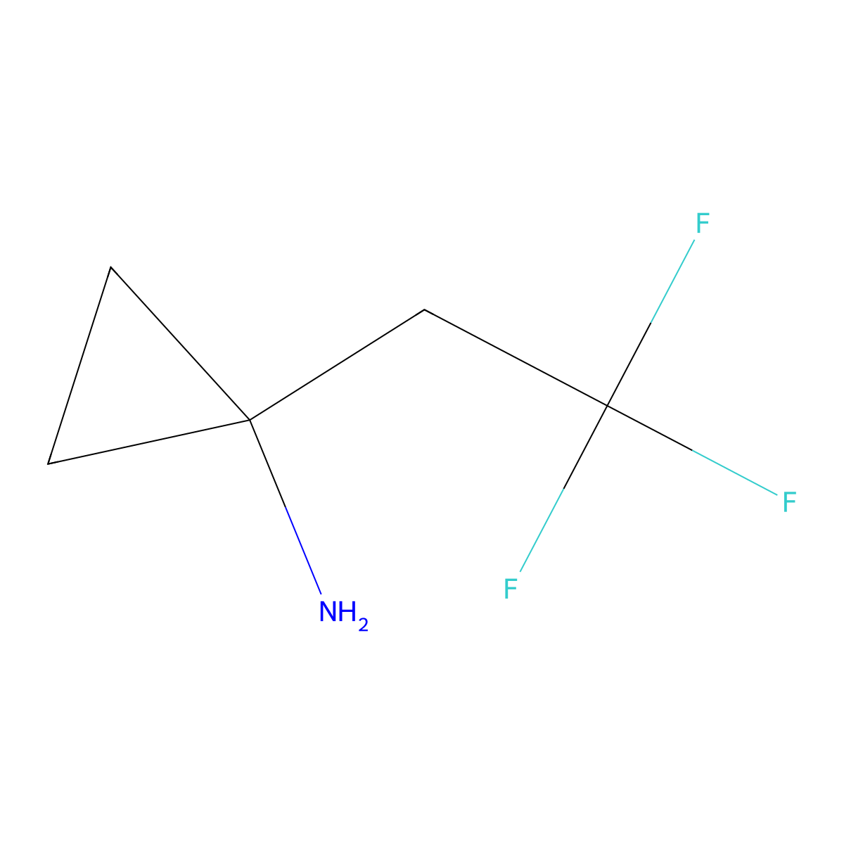 1-(2,2,2-Trifluoroethyl)cyclopropan-1-amine molecular structure, CAS 1247546-88-8