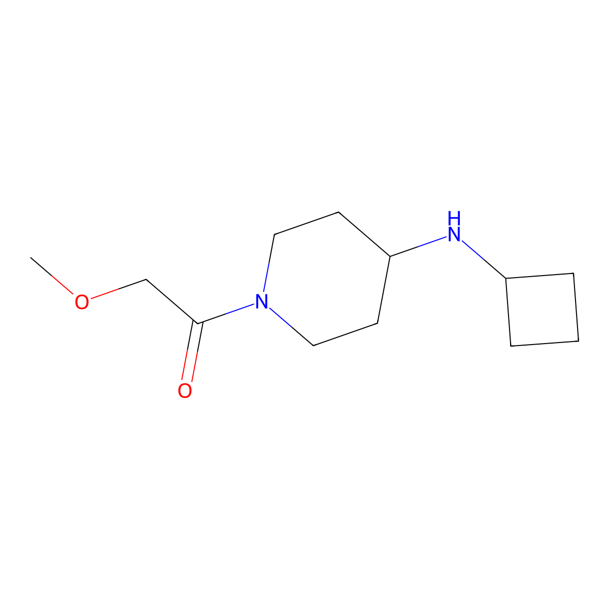 1-[4-(Cyclobutylamino)piperidin-1-yl]-2-methoxyethan-1-one molecular structure, CAS 1247550-07-7