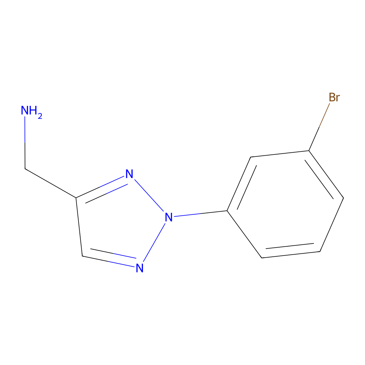 [2-(3-Bromophenyl)-2h-1,2,3-triazol-4-yl]methanamine molecular structure, CAS 1247555-13-0
