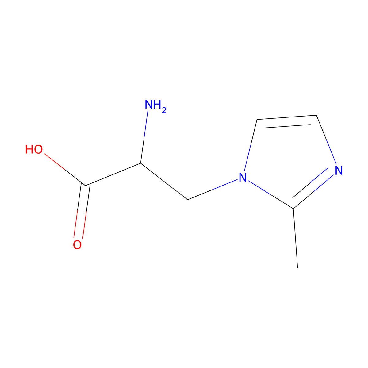2-amino-3-(2-methyl-1H-imidazol-1-yl)propanoic acid molecular structure, CAS 1247555-85-6