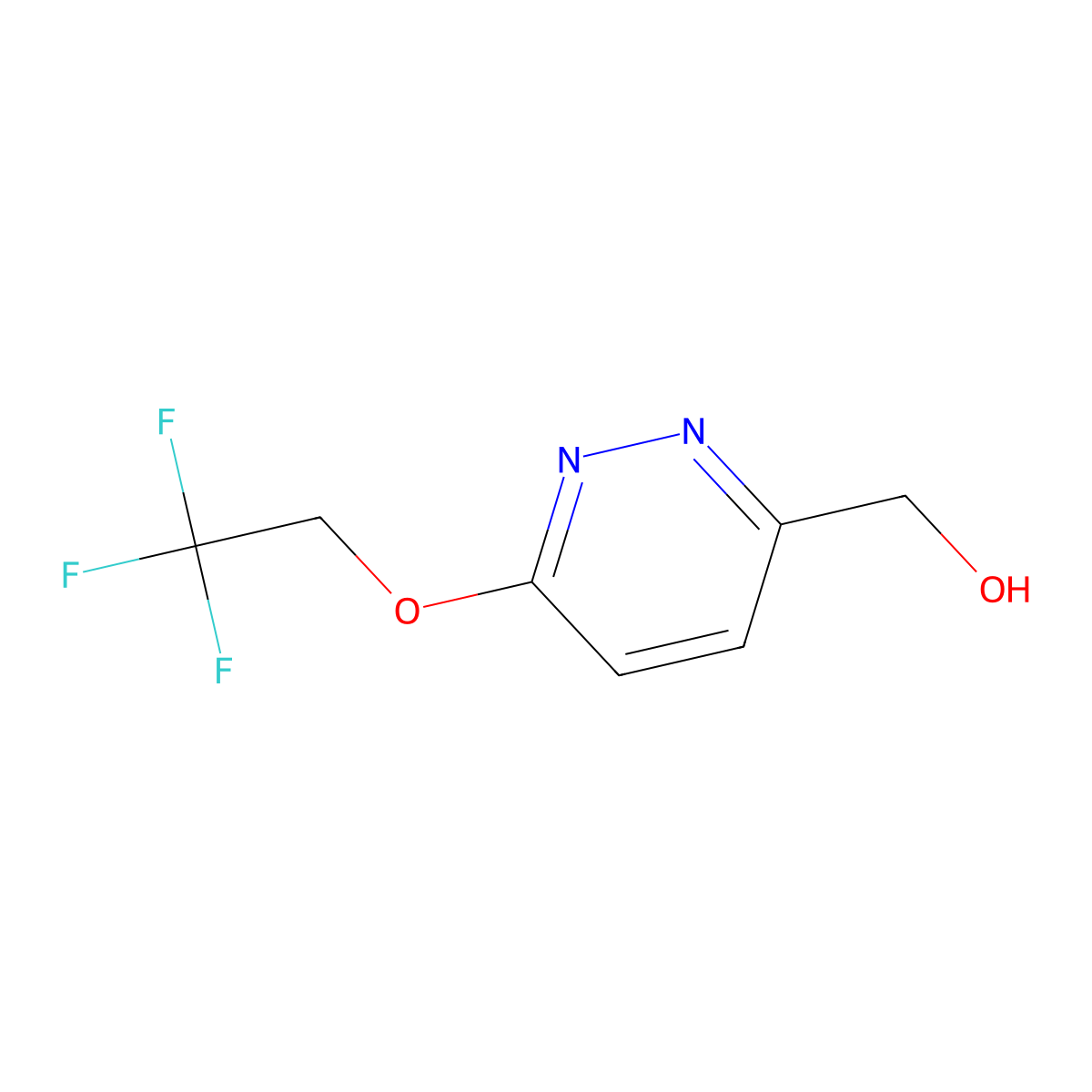 (6-(2,2,2-Trifluoroethoxy)pyridazin-3-yl)methanol molecular structure, CAS 1247556-04-2