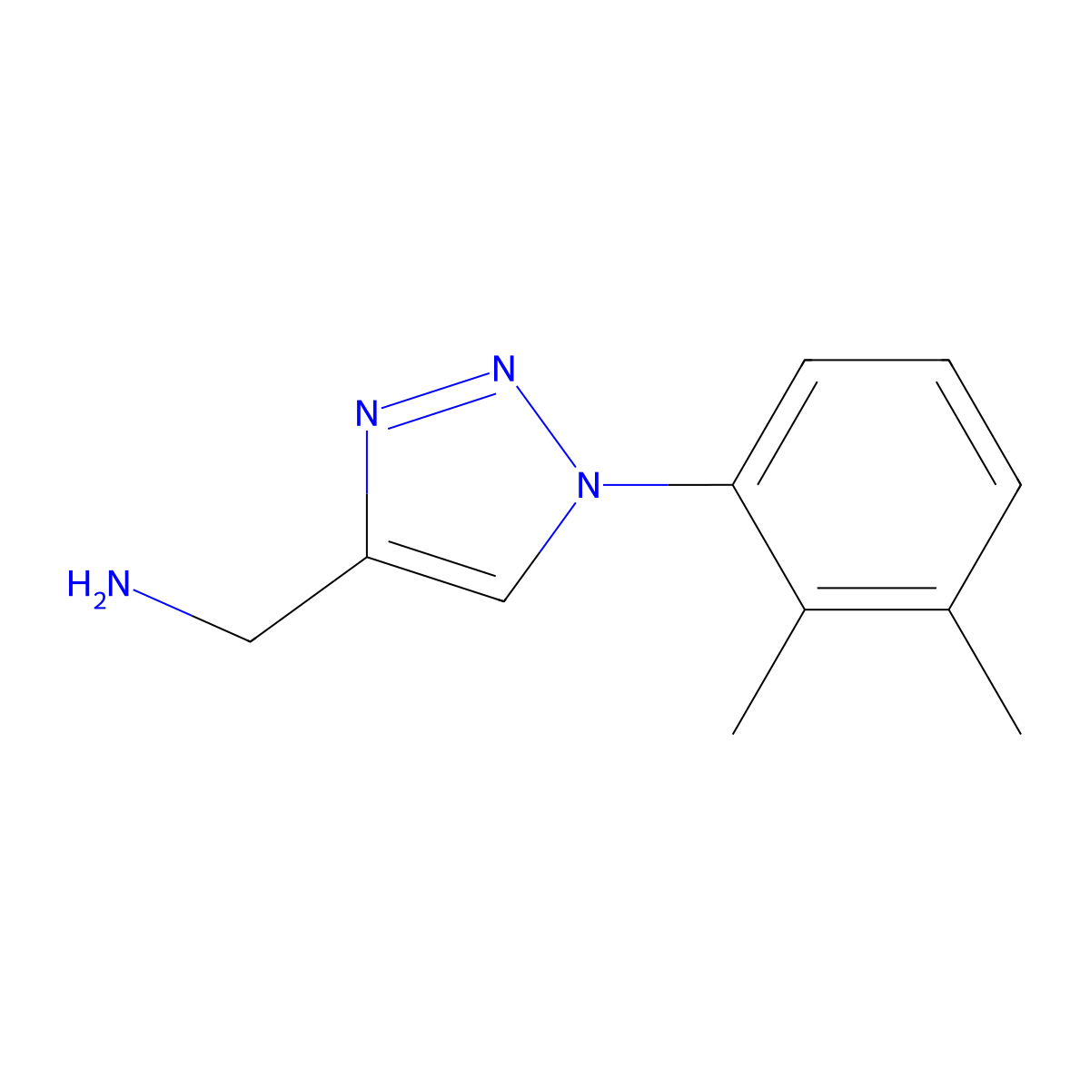 [1-(2,3-dimethylphenyl)-1H-1,2,3-triazol-4-yl]methanamine molecular structure, CAS 1247558-07-1