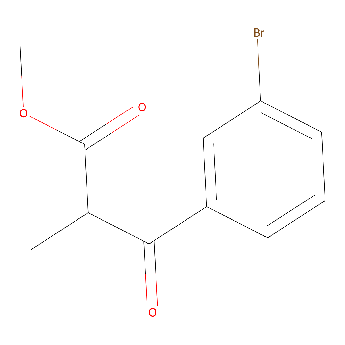 Methyl 3-(3-bromophenyl)-2-methyl-3-oxopropanoate molecular structure, CAS 1247559-91-6