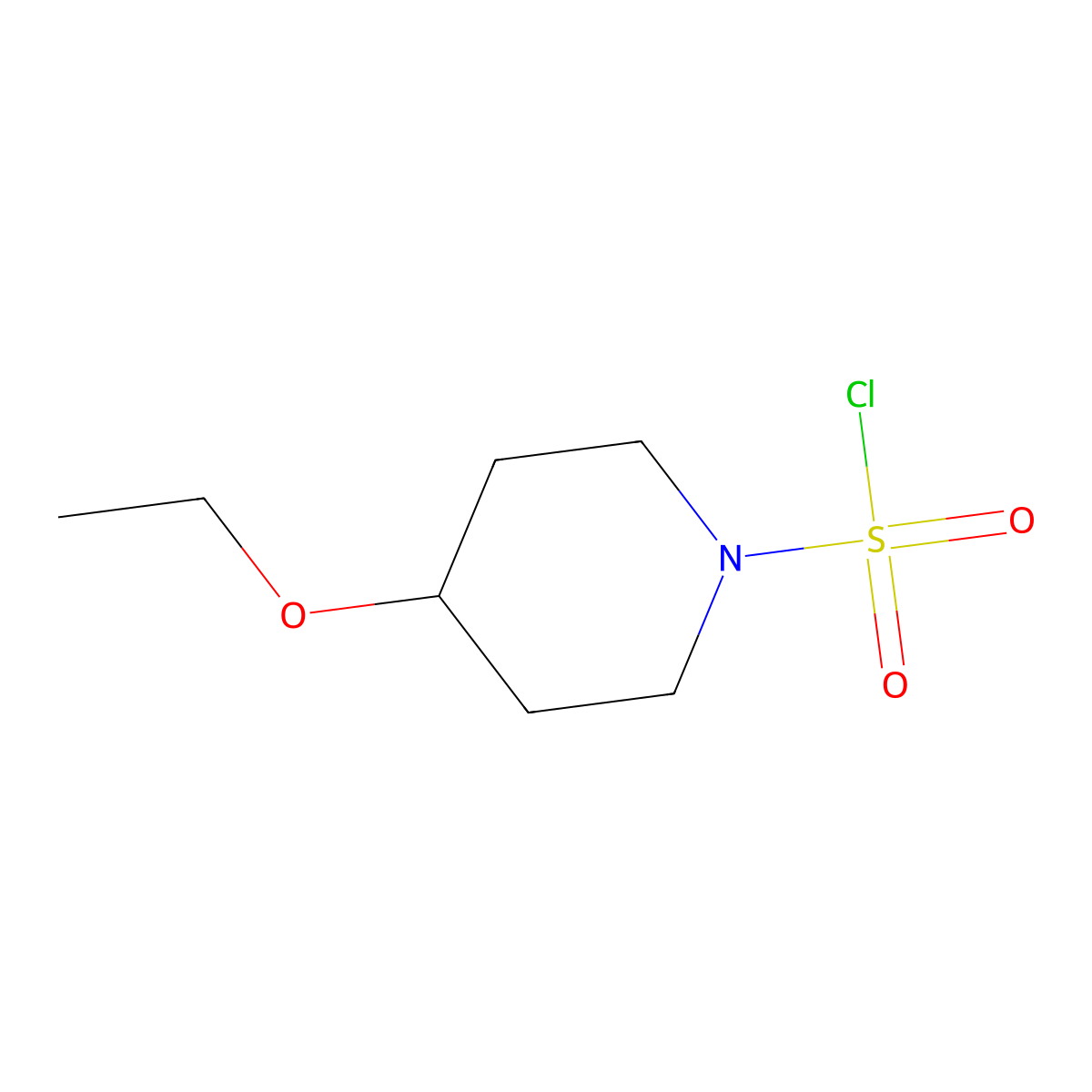 4-Ethoxypiperidine-1-sulfonyl chloride molecular structure, CAS 1247560-15-1