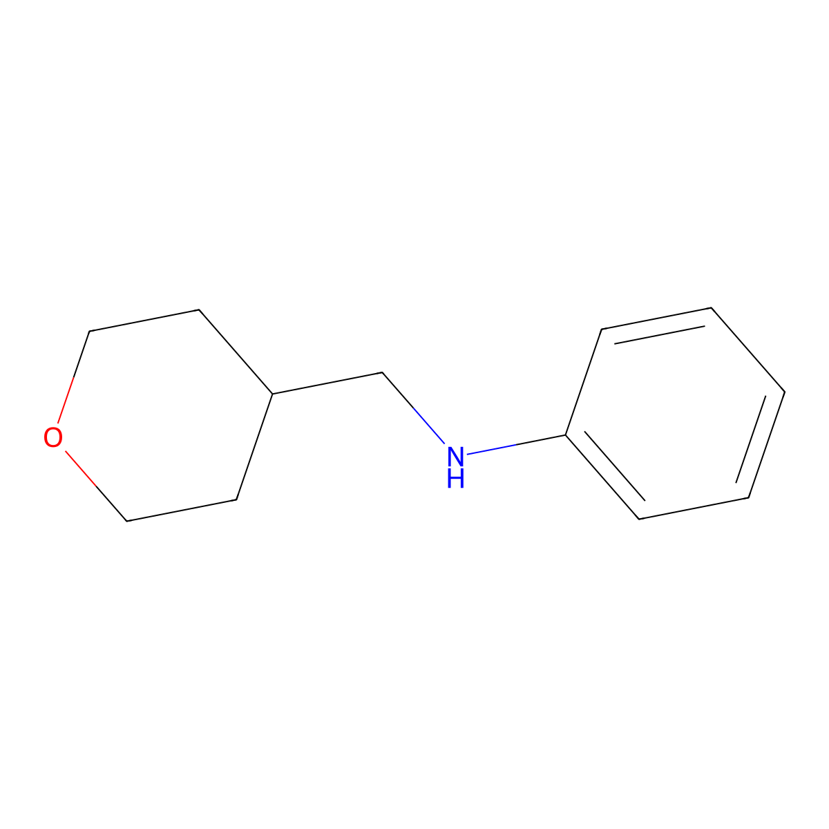 N-[(oxan-4-yl)methyl]aniline molecular structure, CAS 1247560-27-5