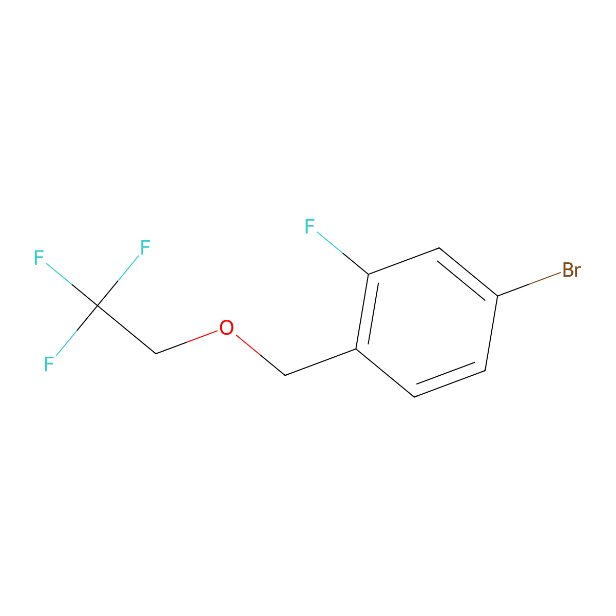 4-Bromo-2-fluoro-1-((2,2,2-trifluoroethoxy)methyl)benzene molecular structure, CAS 1247562-38-4