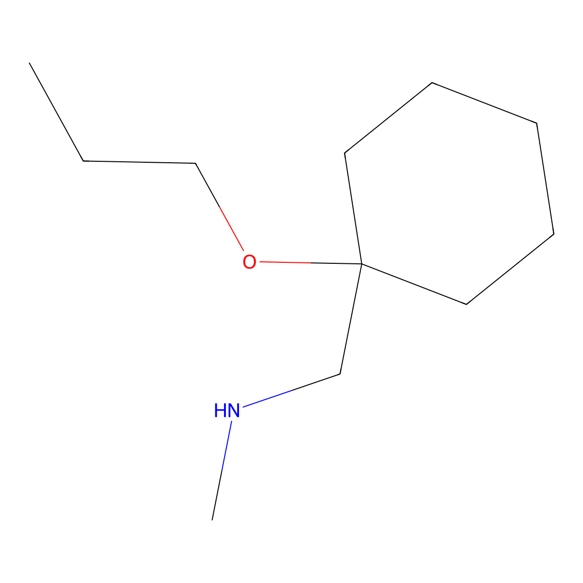 Methyl[(1-propoxycyclohexyl)methyl]amine molecular structure, CAS 1247563-93-4