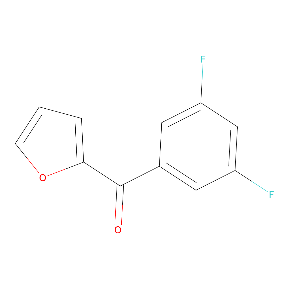 (3,5-Difluorophenyl)(furan-2-yl)methanone molecular structure, CAS 1247564-38-0