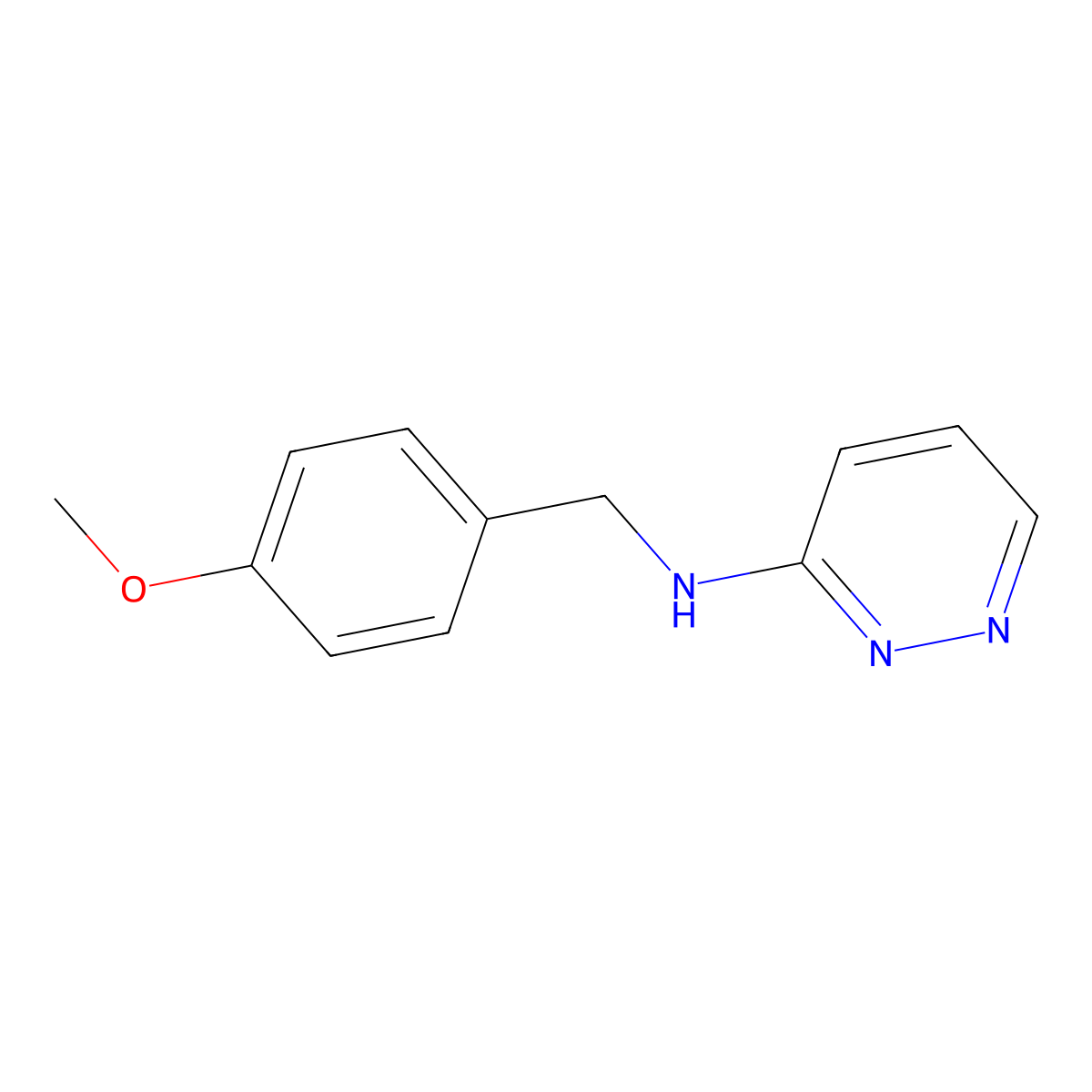 N-(4-methoxybenzyl)pyridazin-3-amine molecular structure, CAS 1247564-41-5