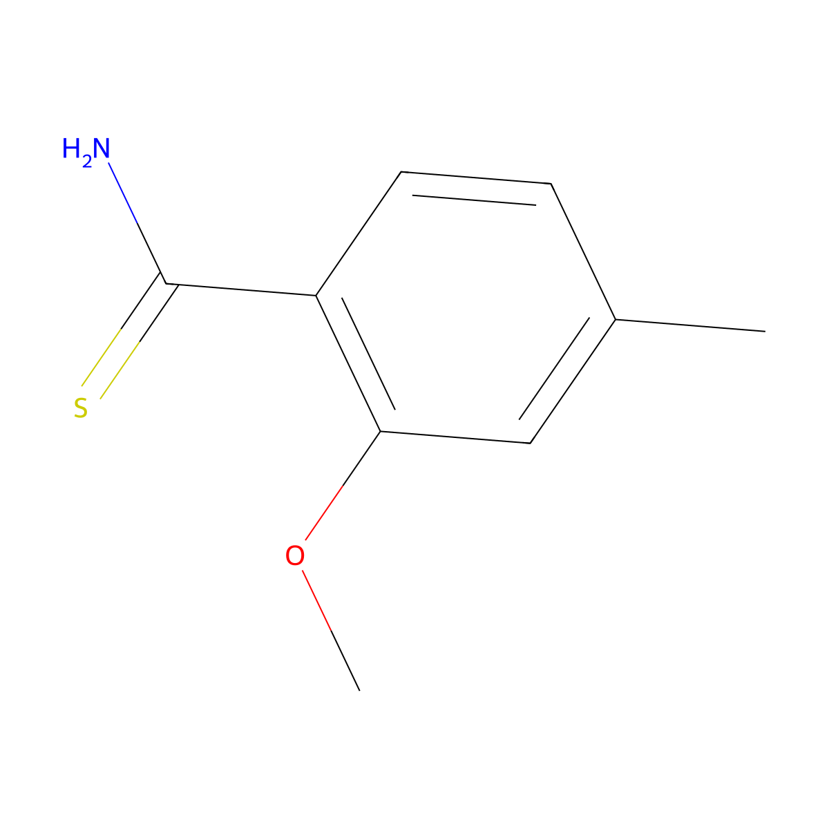 2-Methoxy-4-methylbenzothioamide molecular structure, CAS 1247564-51-7