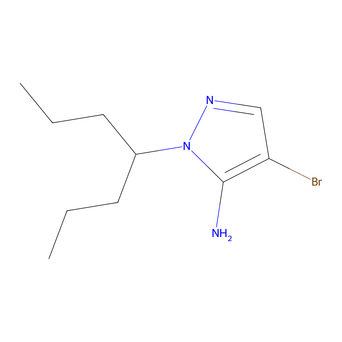 4-Bromo-1-(heptan-4-yl)-1h-pyrazol-5-amine molecular structure, CAS 1247564-98-2