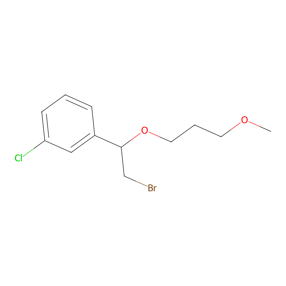 1-[2-Bromo-1-(3-methoxypropoxy)ethyl]-3-chlorobenzene molecular structure, CAS 1247566-20-6