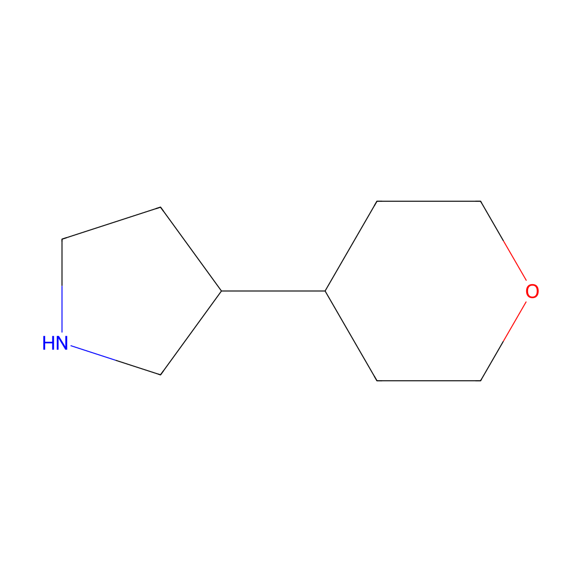 3-(Oxan-4-yl)pyrrolidine molecular structure, CAS 1247566-45-5