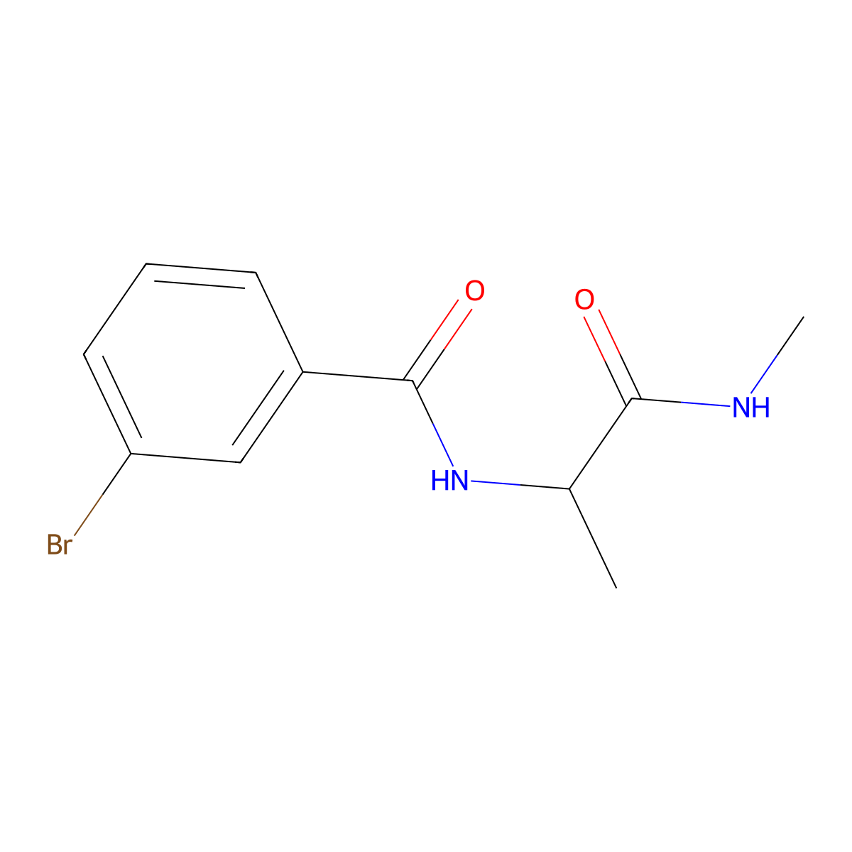 3-Bromo-N-(1-(methylamino)-1-oxopropan-2-YL)benzamide molecular structure, CAS 1247568-55-3