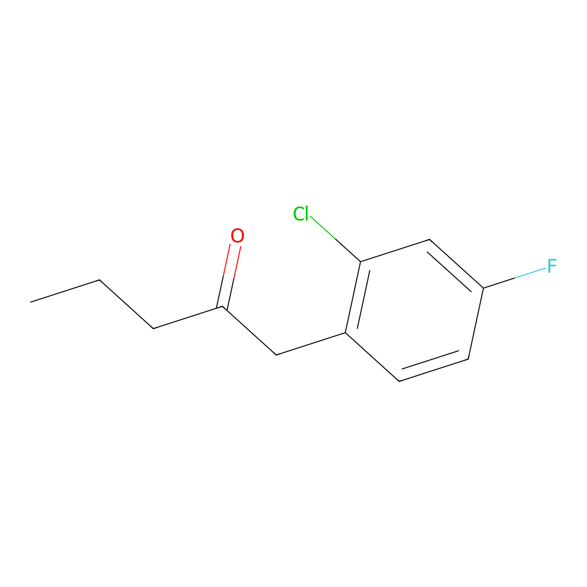 1-(2-Chloro-4-fluorophenyl)pentan-2-one molecular structure, CAS 1247571-49-8