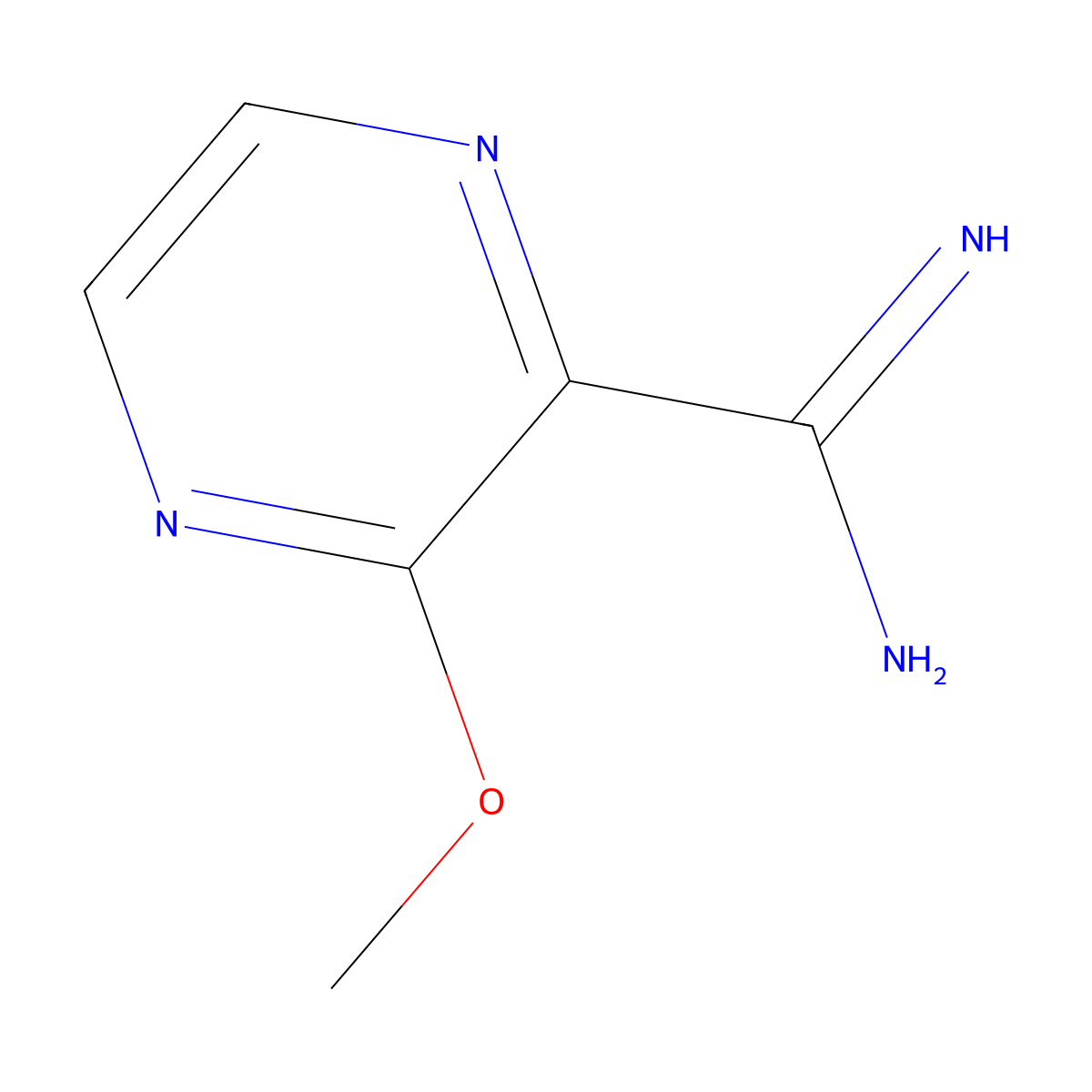3-Methoxypyrazine-2-carboximidamide molecular structure, CAS 1247573-36-9