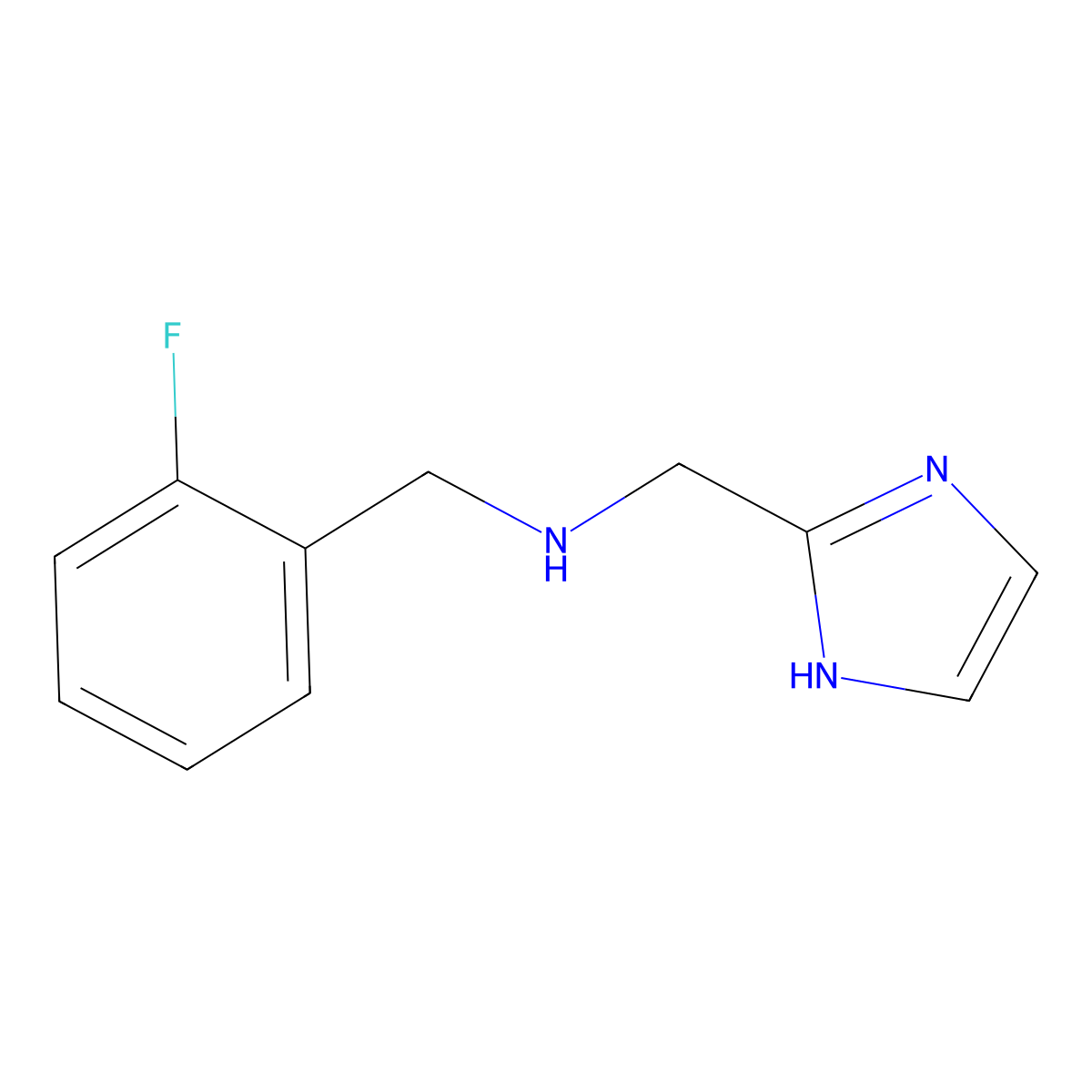 [(2-fluorophenyl)methyl][(1H-imidazol-2-yl)methyl]amine molecular structure, CAS 1247574-08-8