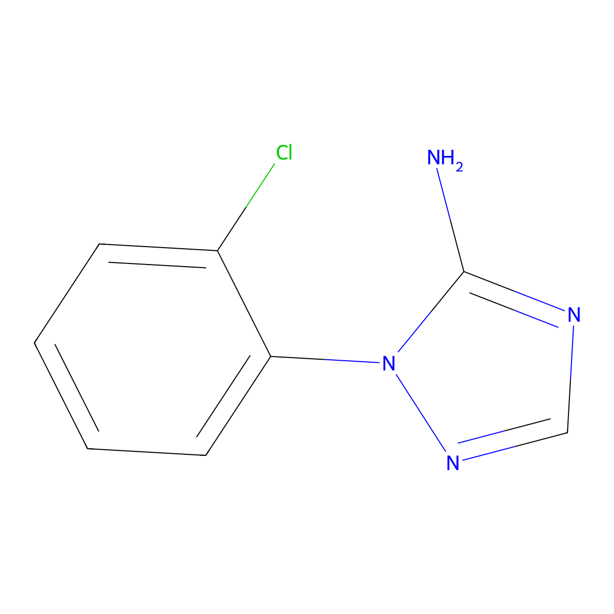 1-(2-chlorophenyl)-1H-1,2,4-triazol-5-amine molecular structure, CAS 1247575-06-9