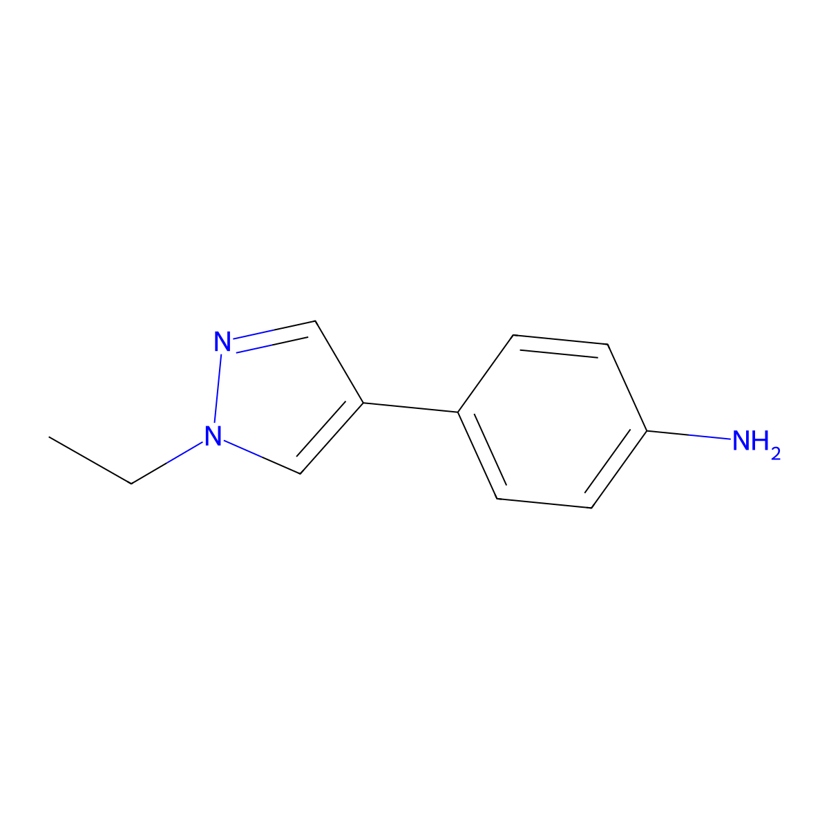 4-(1-Ethyl-1H-pyrazol-4-yl)aniline molecular structure, CAS 1247576-78-8