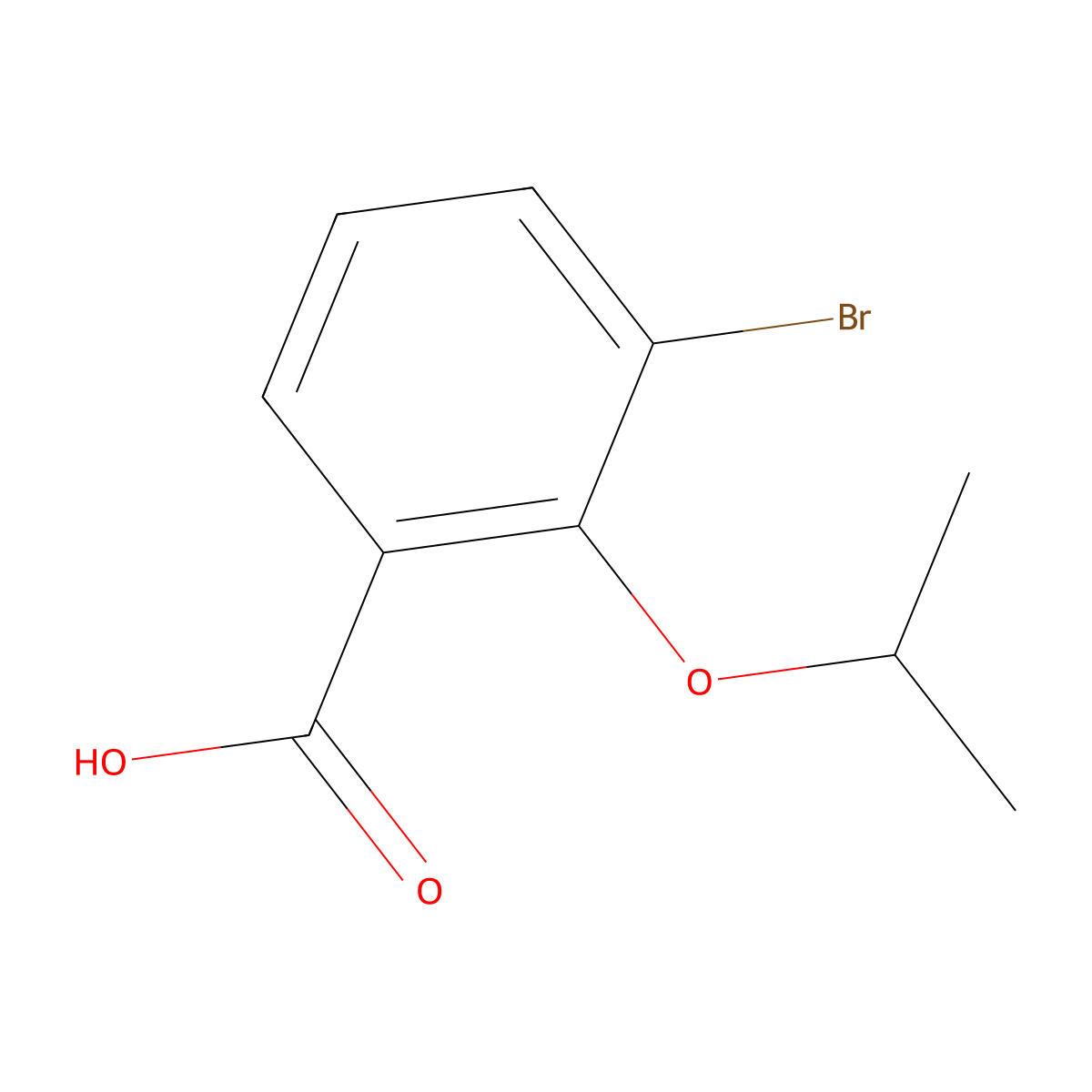 3-Bromo-2-isopropoxybenzoic acid molecular structure, CAS 1247577-76-9