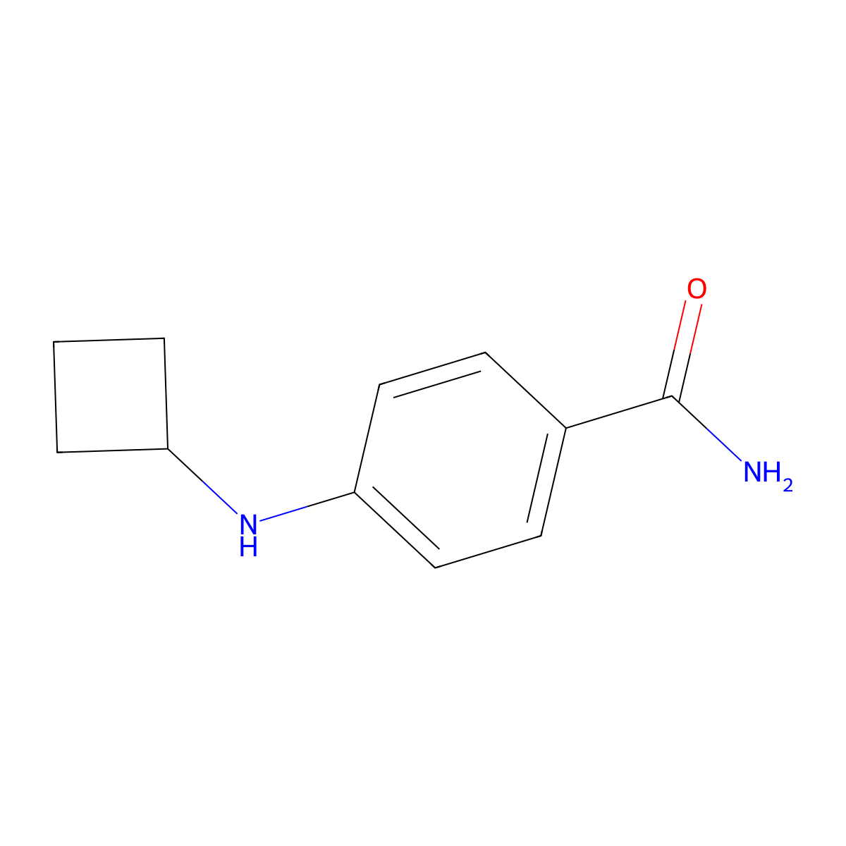 4-(Cyclobutylamino)benzamide molecular structure, CAS 1247580-01-3