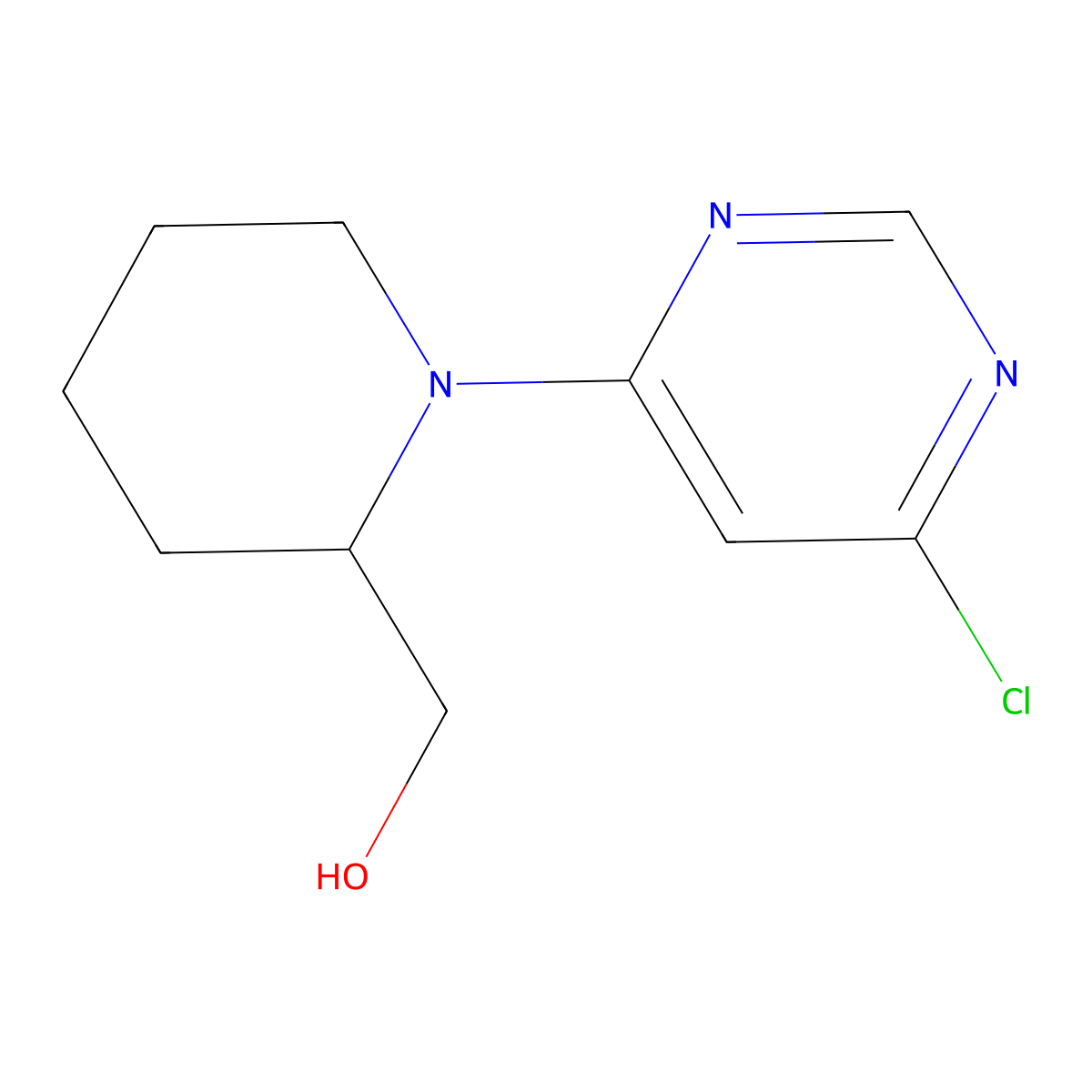 [1-(6-Chloropyrimidin-4-yl)piperidin-2-yl]methanol molecular structure, CAS 1247580-97-7