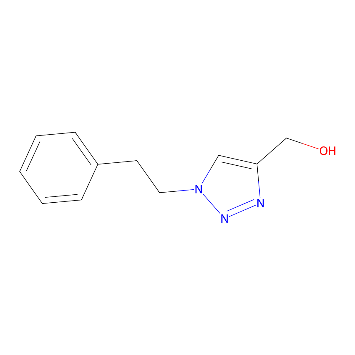 [1-(2-phenylethyl)-1H-1,2,3-triazol-4-yl]methanol molecular structure, CAS 1247587-06-9