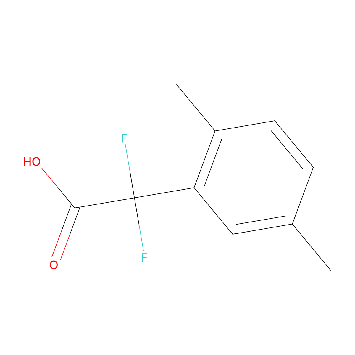 2-(2,5-Dimethylphenyl)-2,2-difluoroacetic acid molecular structure, CAS 1247589-97-4