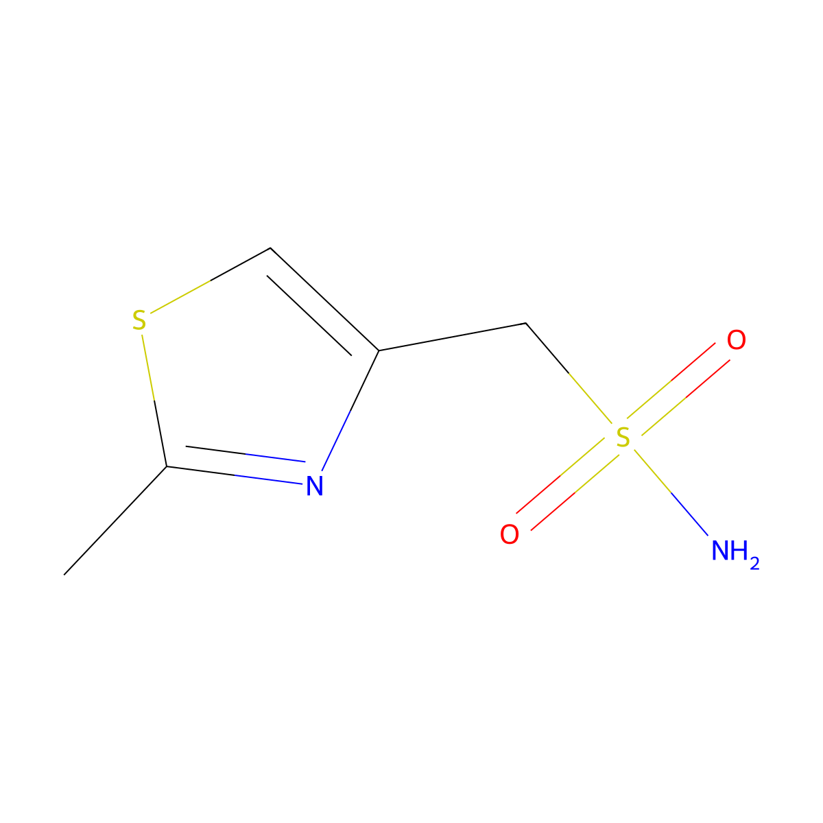 (2-Methyl-1,3-thiazol-4-yl)methanesulfonamide molecular structure, CAS 1247590-27-7