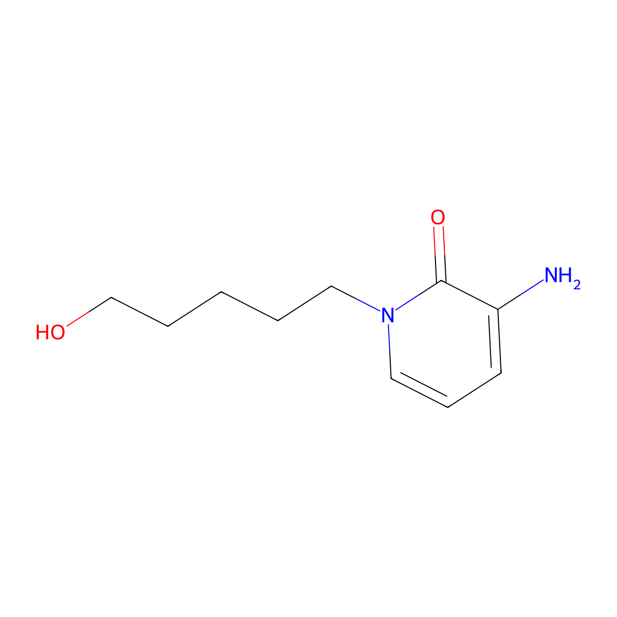 3-Amino-1-(5-hydroxypentyl)pyridin-2(1h)-one molecular structure, CAS 1247593-01-6