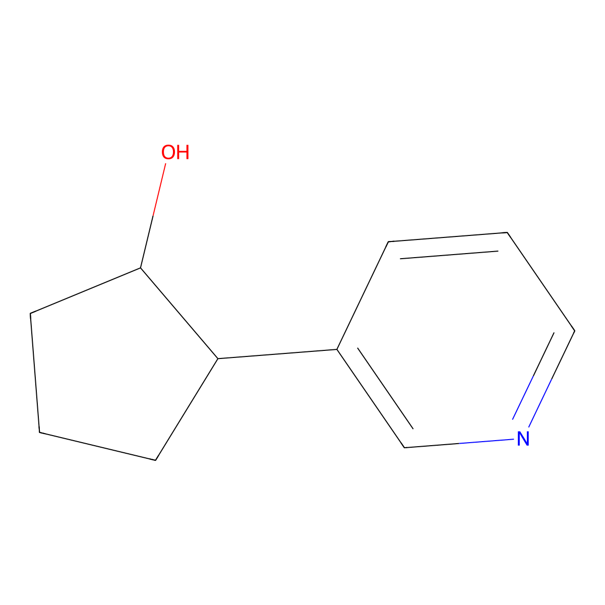 2-(Pyridin-3-yl)cyclopentan-1-ol molecular structure, CAS 1247593-98-1