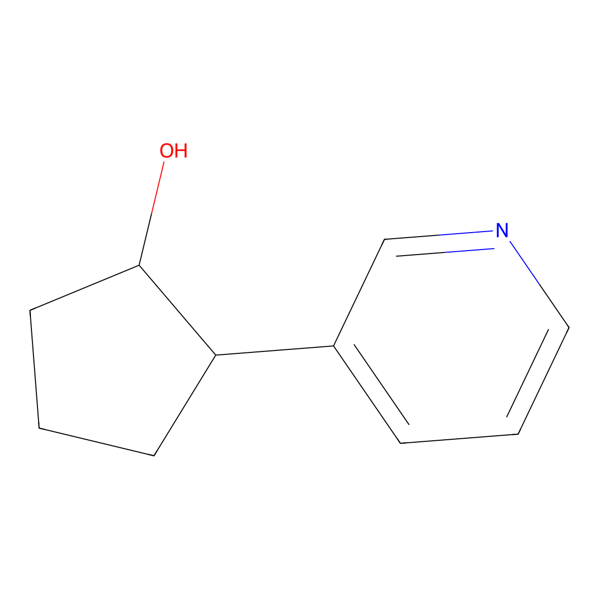 2-(Pyridin-3-yl)cyclopentan-1-ol molecular structure, CAS 1247593-98-1