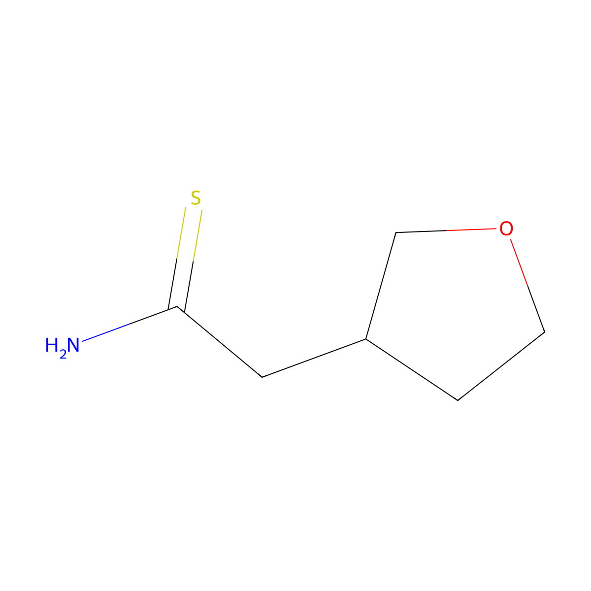 2-(Tetrahydrofuran-3-yl)ethanethioamide molecular structure, CAS 1247595-06-7