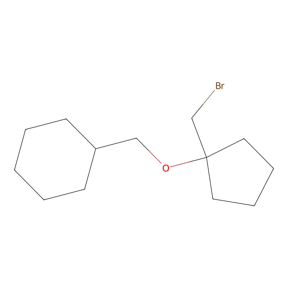 (((1-(Bromomethyl)cyclopentyl)oxy)methyl)cyclohexane molecular structure, CAS 1247597-04-1